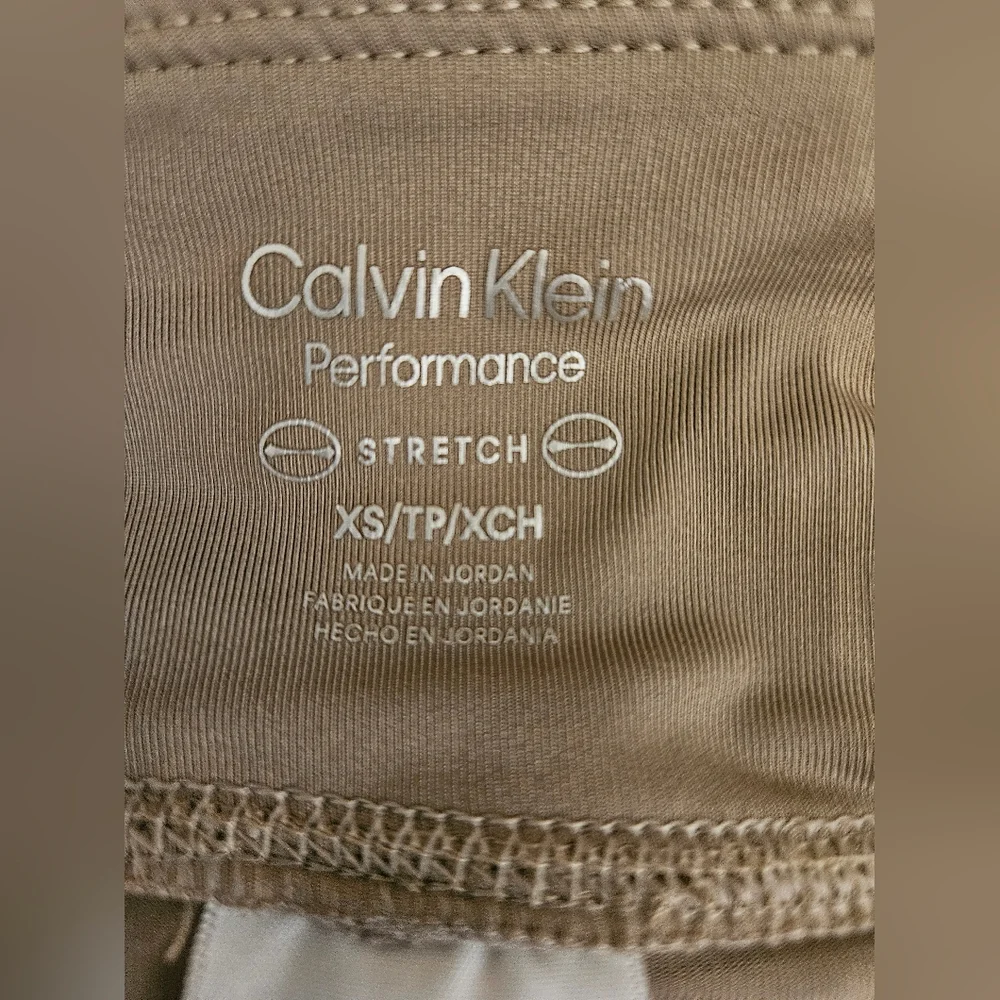 Calvin Klein Performance Stretch Tiered Ruffle Skort Taupe XS Active Athletic - Picture 3 of 8